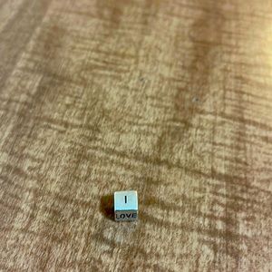 Pandora I Love You cube charm with 14ct gold heart